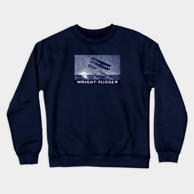 1909 Wright Brothers Aircraft Crewneck Sweatshirt by historicimage